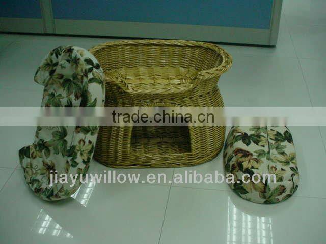 100% handmade wicker cat basket cat carry basket wholesale