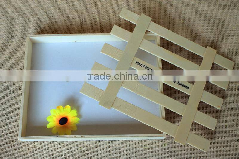 Food Use and Eco-Friendly Feature unfinished wooden chocolate packing box