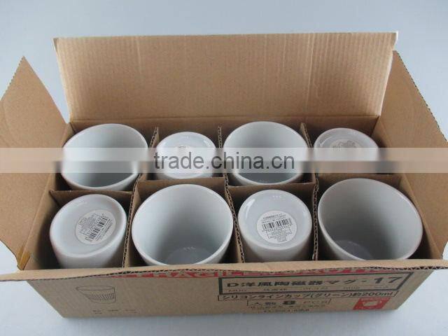Cheap stocked round heat insulation ceramic cup