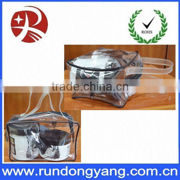 clear pvc plastic bag with snap button