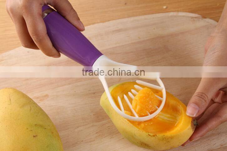 Colorful Multifunction Plastic Vegetables Fruits Remove Seeds Spoon