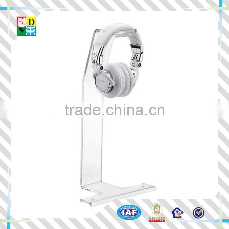 2015modern design special acrylic headset displayrack/hot sale flexible high grade acrylic headset case from China low price