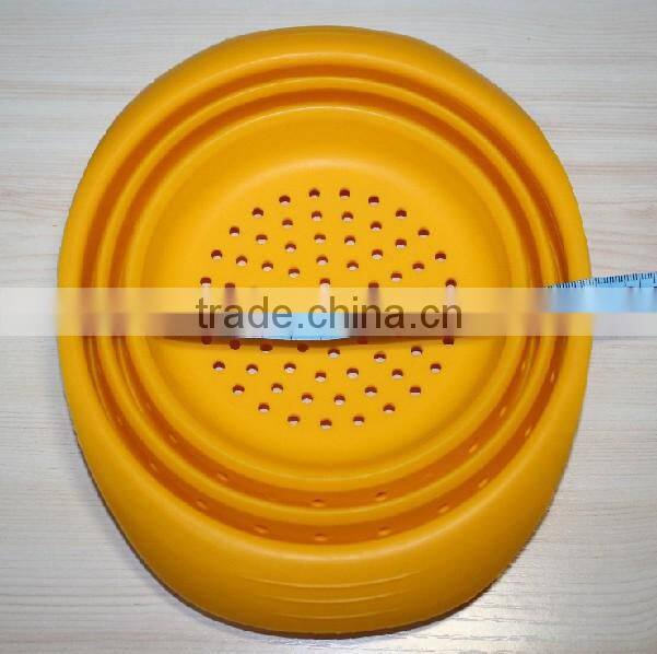 popular fruit vegetable colander/foldable silicone colander