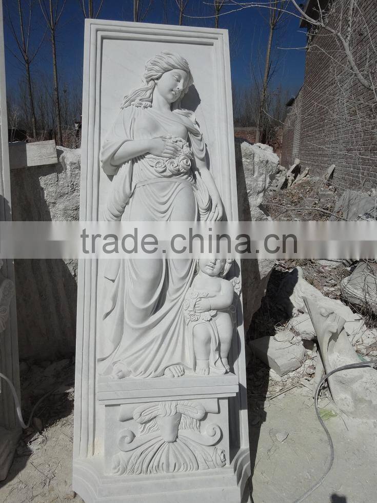 White Marble Stone Relief Sculpture