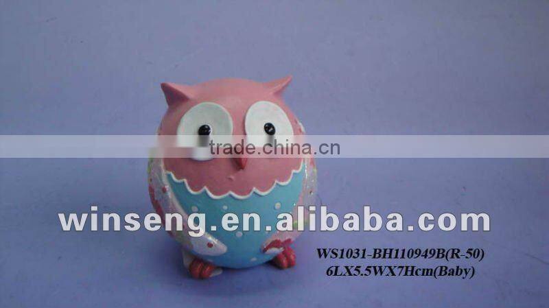Good Quality Polyresin Owl Family Decoration