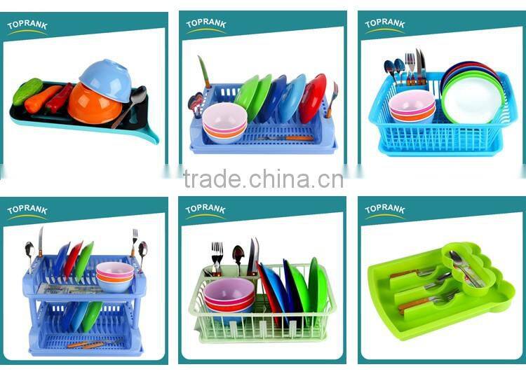 Collapsible Plastic Drying Holder Organizer Drainer Storage Kitchen Dish Drying Rack 2 Tier Dish Rack With Tray