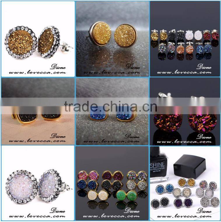 Natural Quartz Crystal Pendant, Druzy Gem Stone Pendant Charms