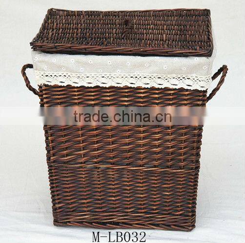 wicker laundry basket & wicker big size storage basket for hotel