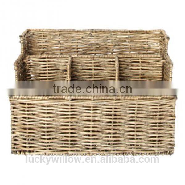new wicker cutlery tray with compartments