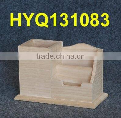 custom cheap natural unfinished pine wood office desktop organiser