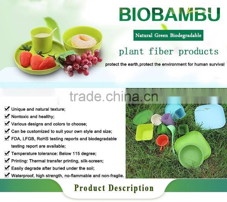 2016 hot sale durable disposable mini bamboo fiber spoon