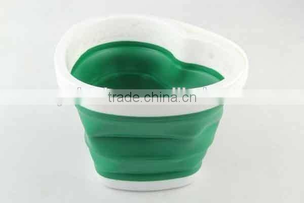5L Outdoor folding circular and heart shaped Silicone bucket