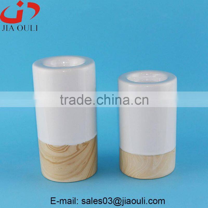 Home decor ceramic gold candleholder, candle jar