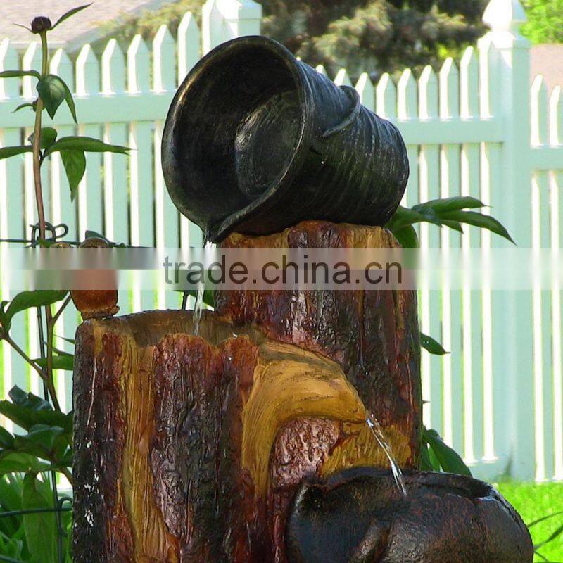 Cascading Buckets outdoor garden Solar Water Fountain
