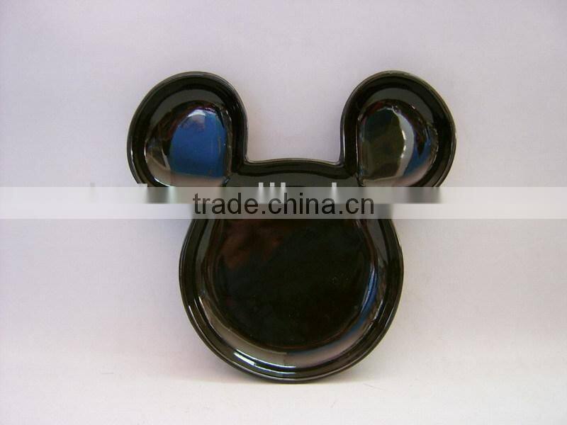 ceramic Mickey cartoon food divided plate