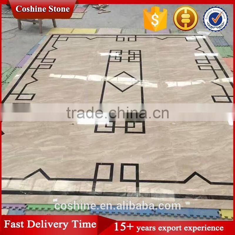 Custom-made natural marble stone watejet medallions