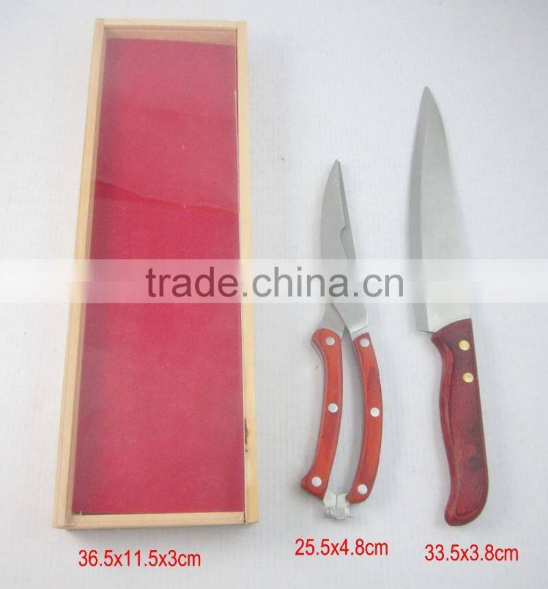 High Quality Wooden Handle Kitchen Scissor