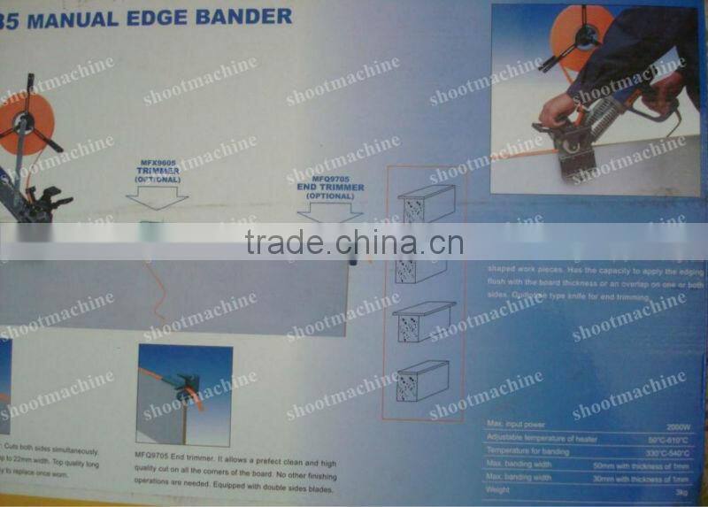 Hand edge banding machine SHMT985 with The ghickness of strip 2mm,ing width 30mm and Weight 3kg