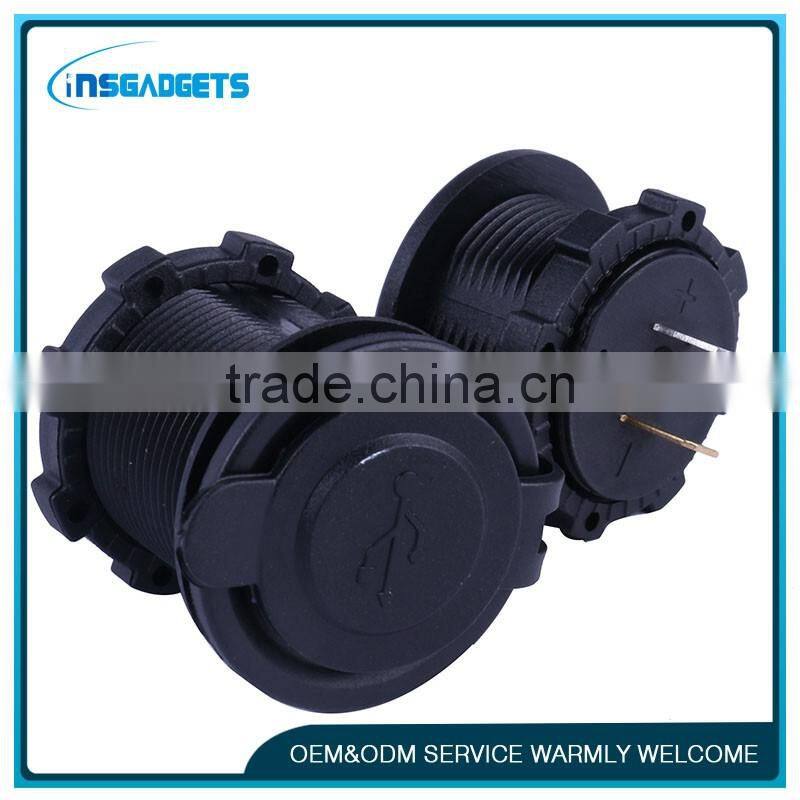 12V Dual Car Socket USB Adapter Charger with Digital Voltmeter