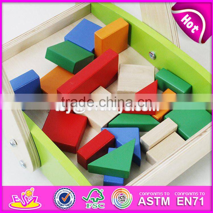 2017 New design building blocks wooden baby walkers for boys W16E066