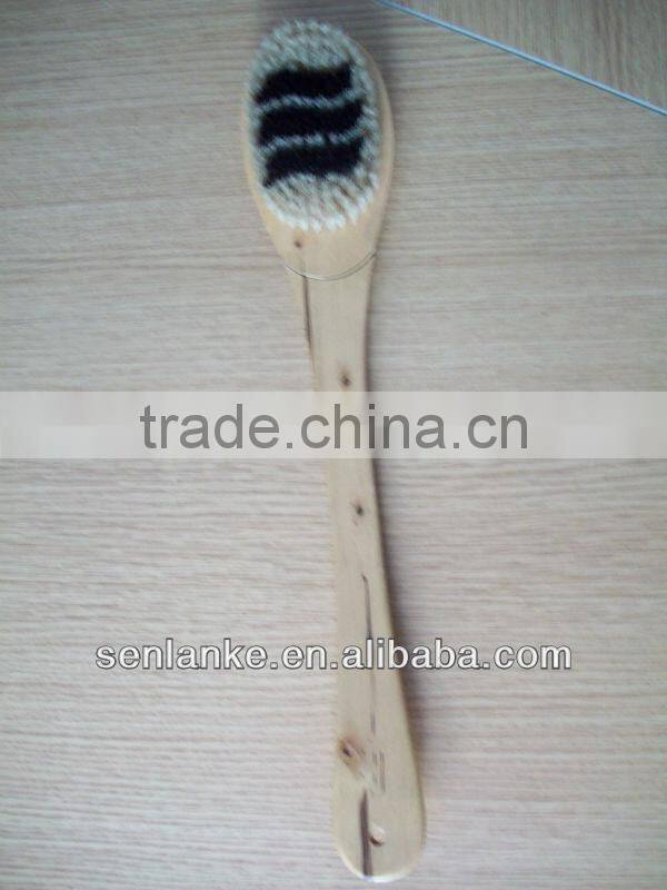 long handle wooden bath soft bristle brush