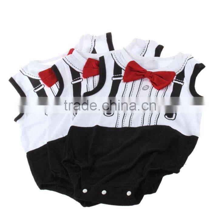 Fashion Boy's "gentleman" Baby Suit Bodysuit Wholesale Childrens Clothing Set For Cool Baby