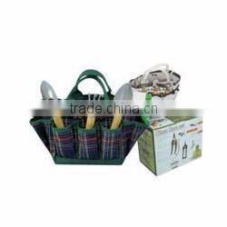 5pcs garden grafting tools with shovel and glove in basket