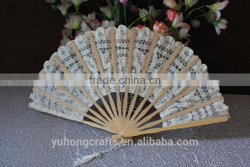Advertising lace hand folding fan
