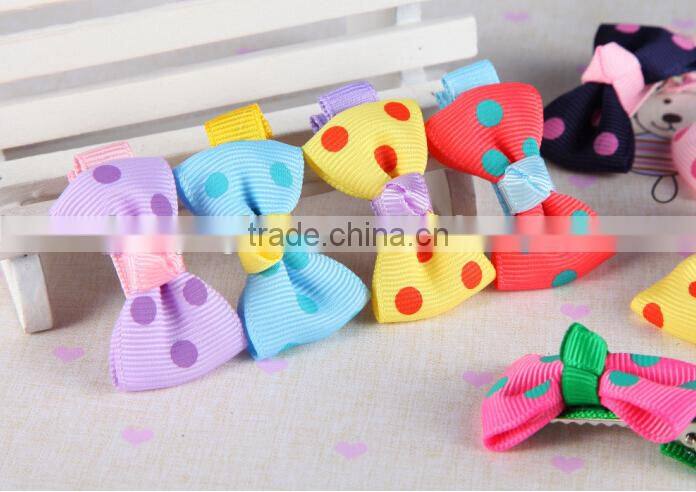 Factory wholesale New plastic bows shaped kids Hair clips