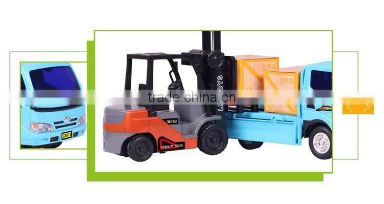 Wholesale high quailty inertia plastic diecast toy forklift scale models