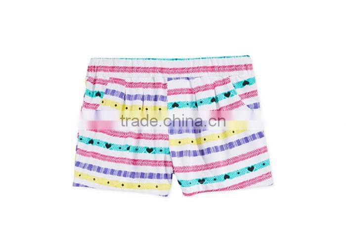 Little Girls' match summer Multi-Stripe Shorts