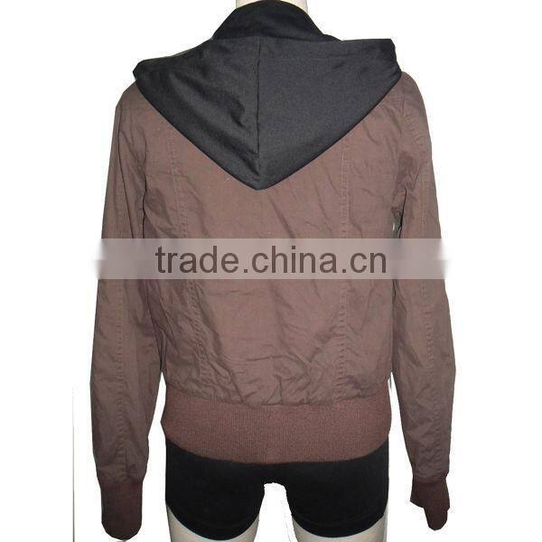 Ladies nylon outdoor jackets with hood