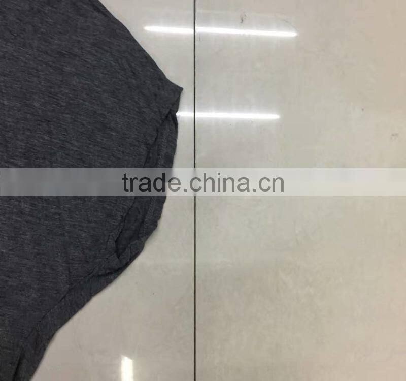 Factory closeout women branded v-neck zipper casual t-shirt