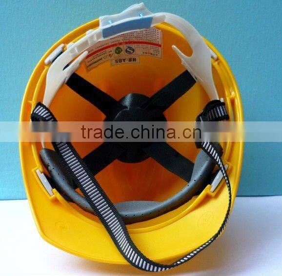 CE safety hard hat with fluorescent bar/PE protective helmet construction/rd ,yellow/blue/white