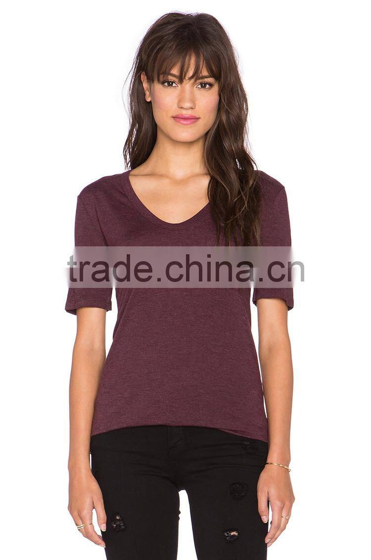 Cheap promotional bulk plain v-neck create your own t shirt
