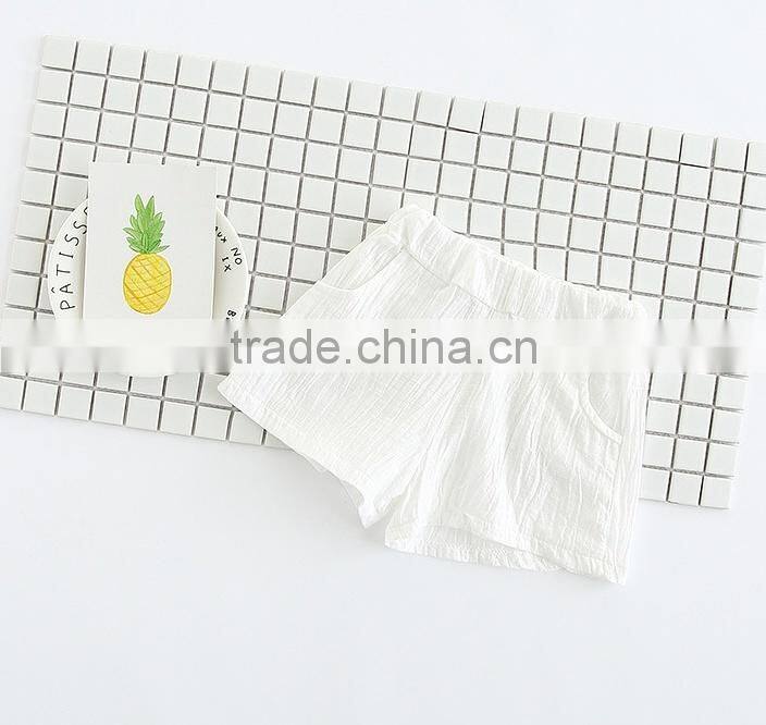 Summer Apparel Latest Arrivals Linen Fabric Shorts Daliy Wearing Baby Clothes