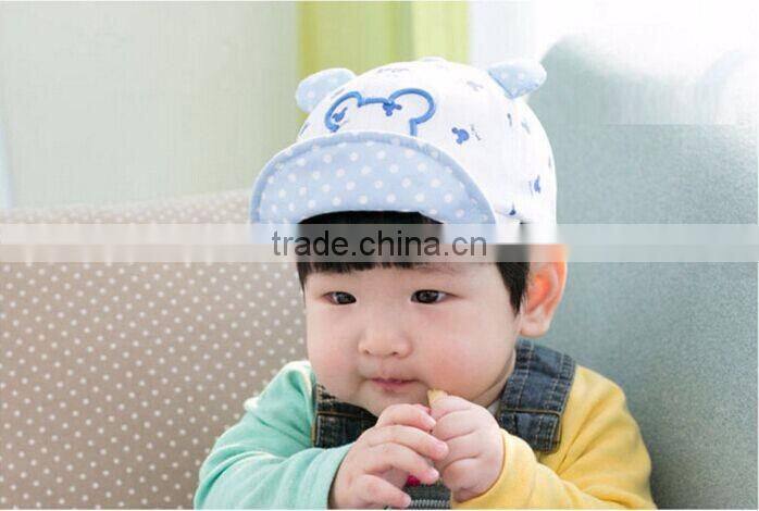 F10020H Hot Selling Cute Baby Bear Pattern Sun Hat Cute Baby Caps
