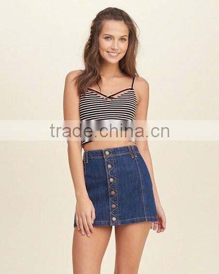 Fashion sexy stripe condole top suitable for women