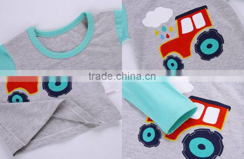 wholesale 100% cotton 2 to 6 year old children winter stripe pajamas children clothing set