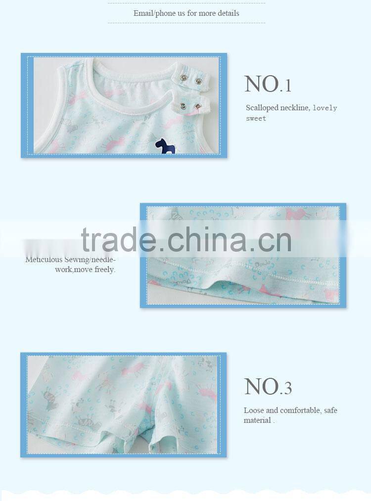 2017 Newborn baby short sleeve 100% cotton set infant baby clothing set wholesale
