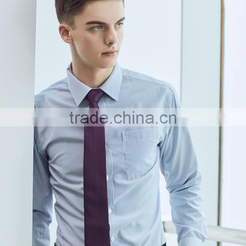 China Casual Office Shirt Factory Mens Band Collar Long Sleeve Dress Shirt