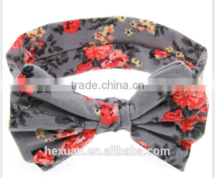 kids Girls Bow Hairband Turban Knot Rabbit Ear Headband Cotton Headwear