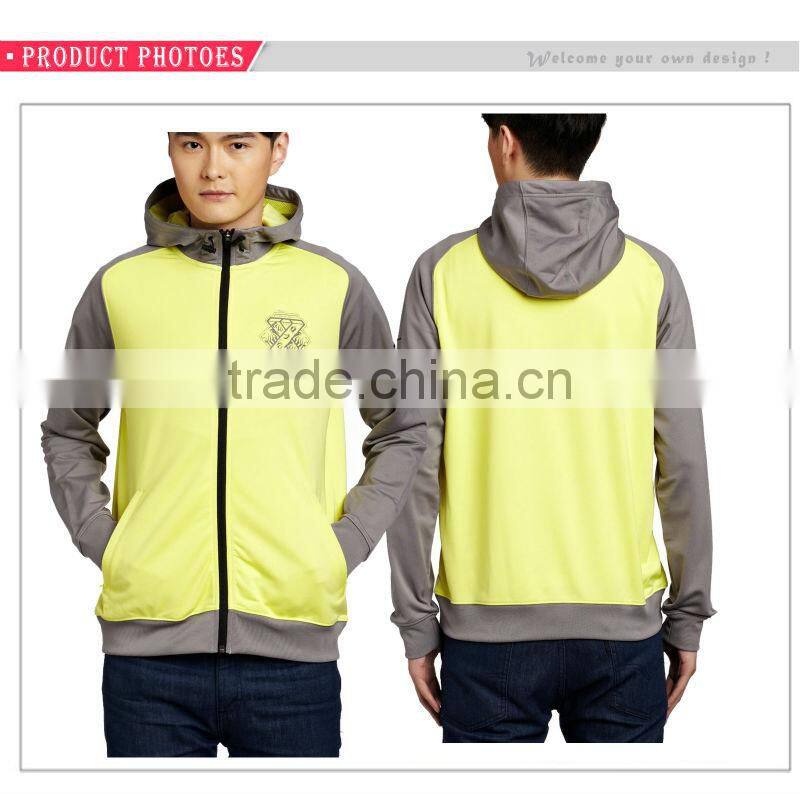 2016 cheap high quality cotton hoodies custom men plain zipper hoodies