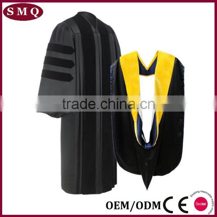 College Univesity doctoral caps and gowns for graduation