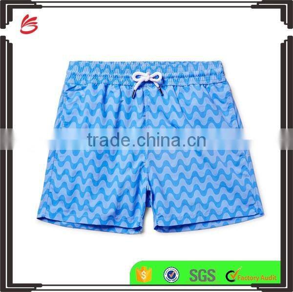 Custmize your own design drawstring waistband slim-fit short-length printed men swimming short