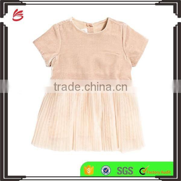 Dress with Tulle Skirt kids velvet pink baby skirt
