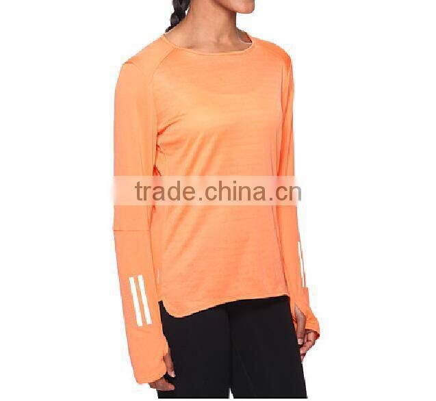 High quality women t-shirt custom t-shirt women t shirt wholesale China O-neck long sleeves t shirt