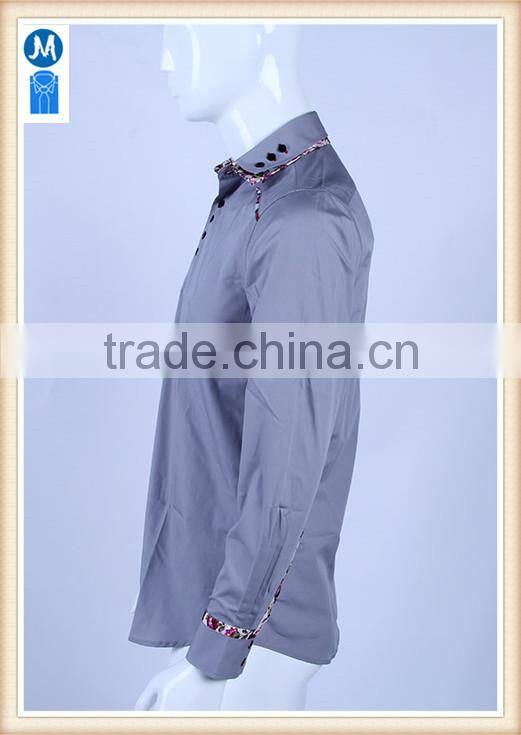 2016 new fashion fancy double collar shirt for men