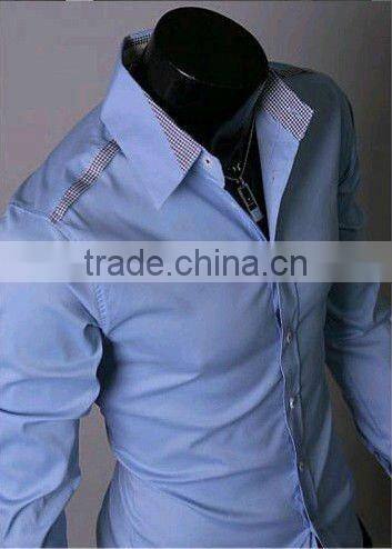 Slim fit style 100% Organic Cotton Light blue Shirt for men