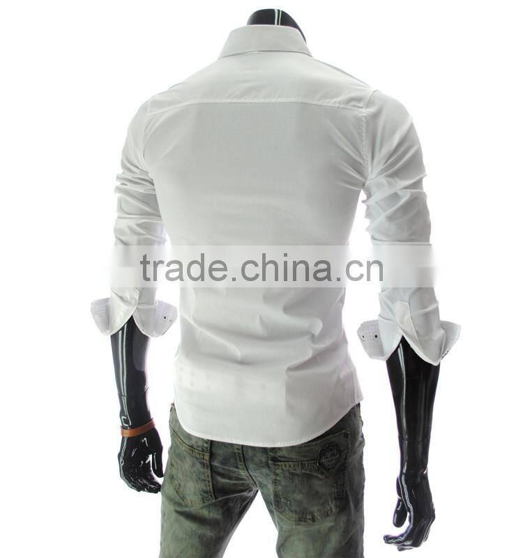 New style slim fit 100% cotton plain fashion t shirt for man